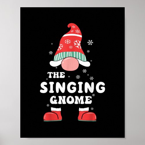 The Singing Gnome Matching Family Christmas Pajama Poster