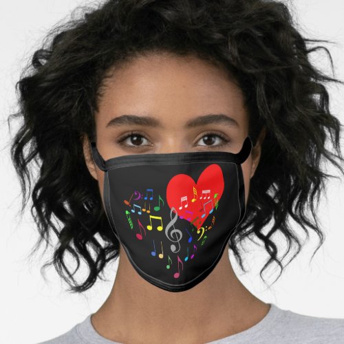 The Singing Heart Colorful Face Mask