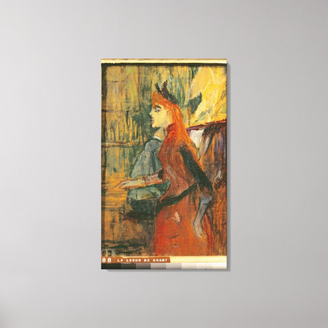 The Singing Lesson, 1882 Canvas Print (Front)