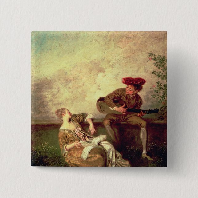 The Singing Lesson Pinback Button (Front)