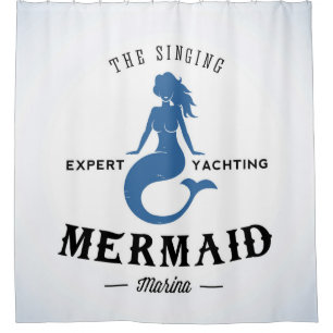 The Singing Mermaid Poster Shower Curtain