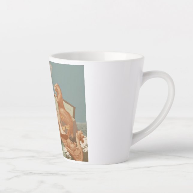 The Sinking Merchant nautical art Latte Mug (Right)