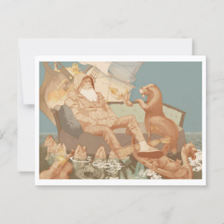 The Sinking Merchant Oceanic Scene Postcard