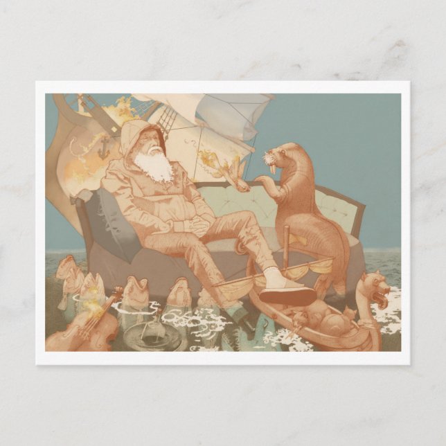 The Sinking Merchant Oceanic Scene Postcard (Front)