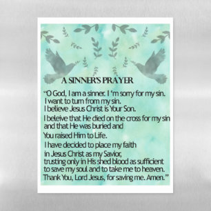 The Sinner's Prayer Magnetic Dry Erase Sheet