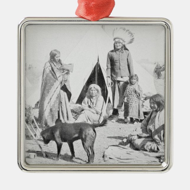 The Sioux Reservation at Pine Ridge, South Dakota, Metal Ornament (Front)