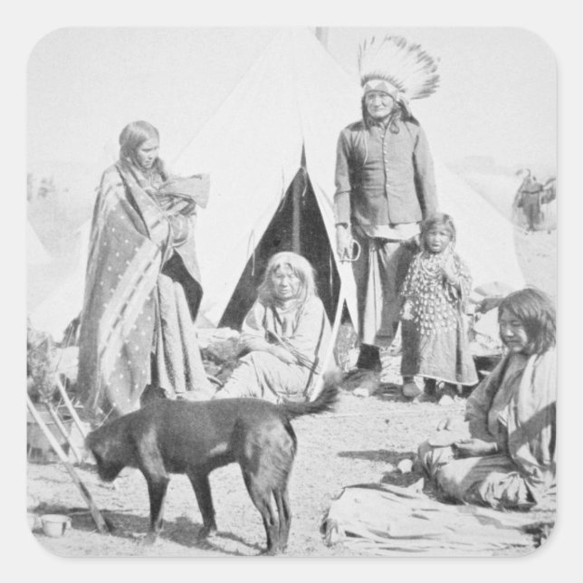 The Sioux Reservation at Pine Ridge, South Dakota, Square Sticker (Front)