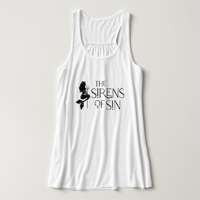 The Sirens of Sin Distressed Logo Tank Top (Design Front)