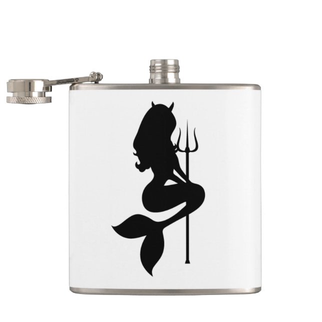 The Sirens of Sin Logo Mark Hip Flask (Opened)