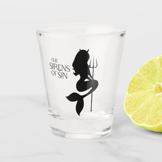 The Sirens of Sin Logo v2 Shot Glass (Front)
