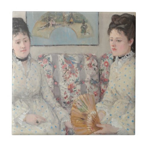 The Sisters by Berthe Morisot Ceramic Tile