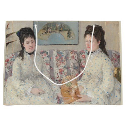 The Sisters by Berthe Morisot Large Gift Bag