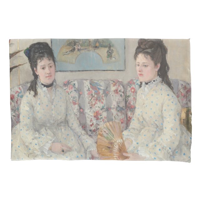 The Sisters (by Berthe Morisot) Pillow Case (Front-Left)