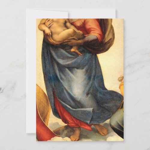 The Sistine Madonna Painting By Raphael Invitation