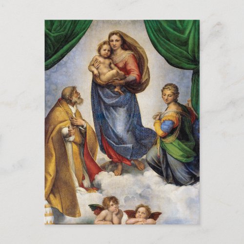 The Sistine Madonna  Raphael  Postcard