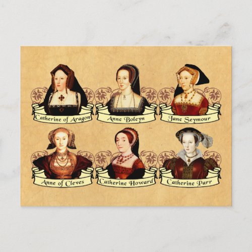 The SIx Wives of Henry VIII Classic Postcard
