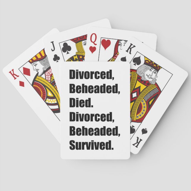 The Six Wives of Henry VIII Poker Cards (Back)