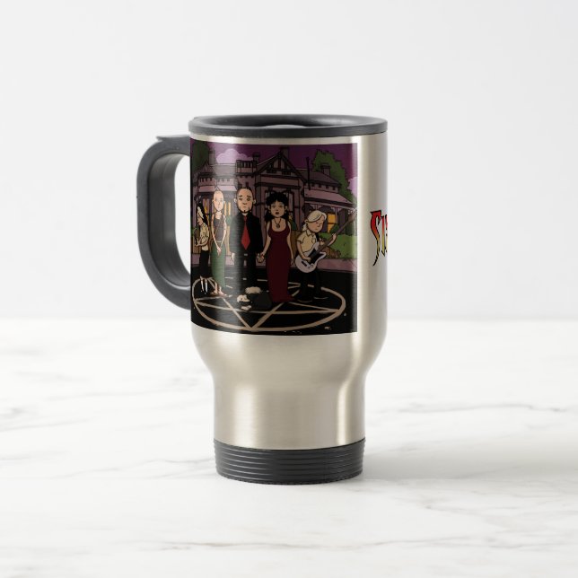 The Sixsmiths travel mug (Front Left)
