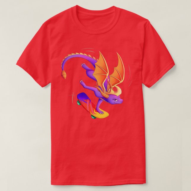 The Skateboarding Dragon T-Shirt (Design Front)