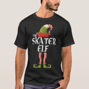 the skater elf family elf matching christmas T-Shirt
