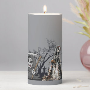 The Skeleton and the Corpse Bride. Pillar Candle