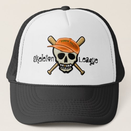 The Skeleton League _ Punkin Innies Trucker Hat