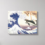 The Skeleton Spectre at The Great Wave Canvas Print