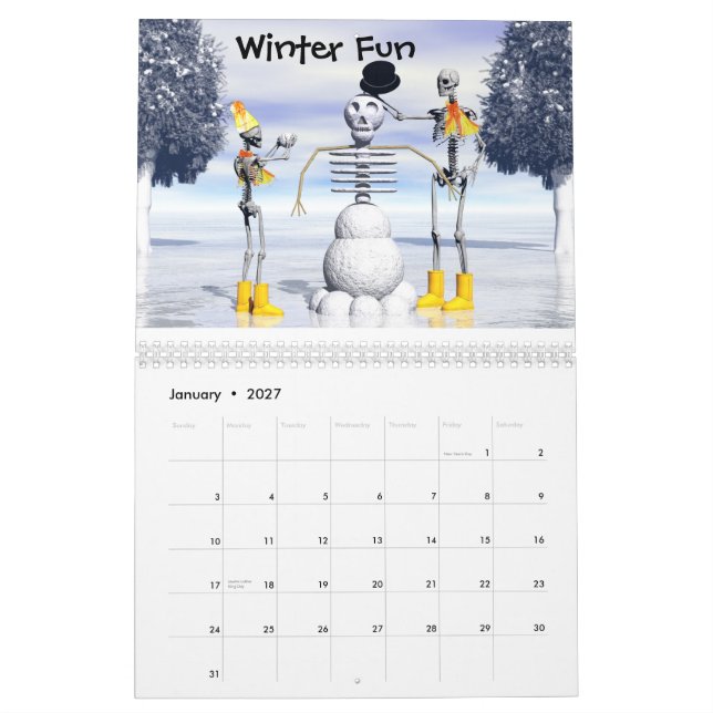 The Skeletonians No. 2 calendar (Jan 2027)