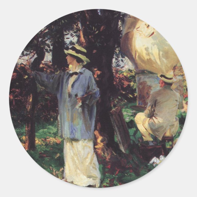 The Sketchers by John Singer Sargent Classic Round Sticker (Front)