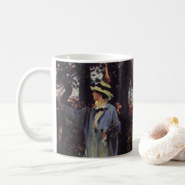 The Sketchers by John Singer Sargent Coffee Mug (With Donut)