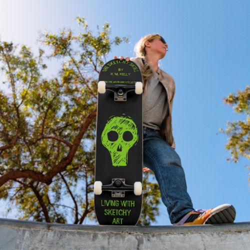 THE SKETCHY SKULL _ Skateboard