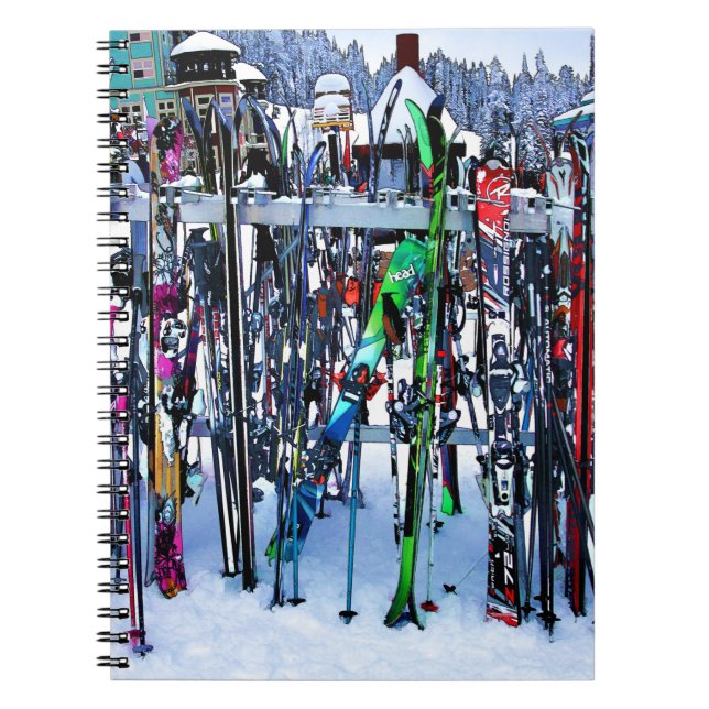 The Ski Party - Skis and Poles Notebook (Front)