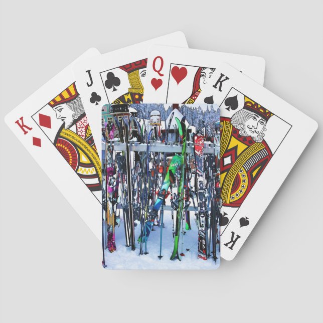 The Ski Party - Skis and Poles Poker Cards (Back)