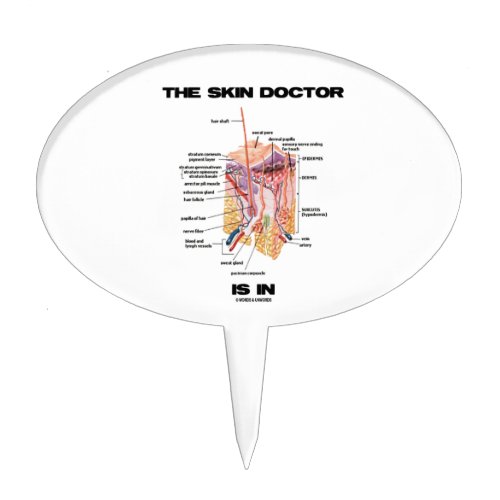 The Skin Doctor Is In Anatomy Dermatology Cake Topper