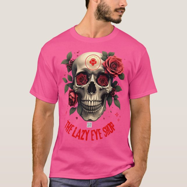 The SKULL and Roses Design 3 T-Shirt (Front)