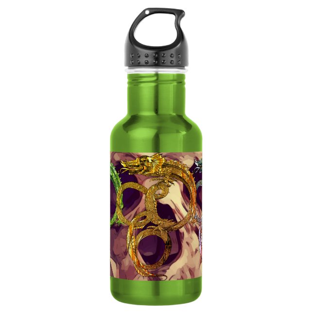 The skull dragon. stainless steel water bottle (Front)