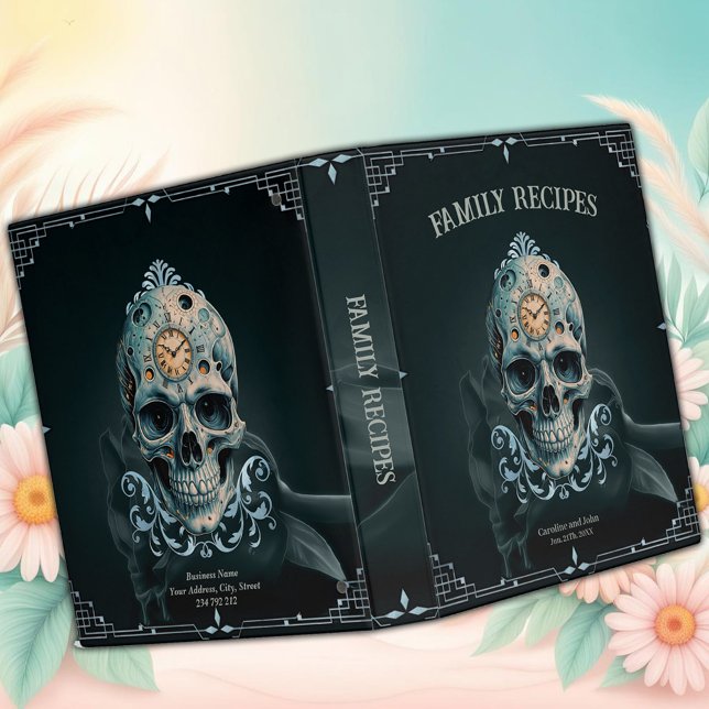 The Skull of Time: Roman numerals  3 Ring Binder (Creator Uploaded)