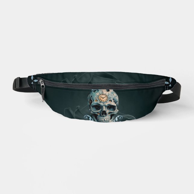 The Skull of Time: Roman numerals  Fanny Pack (Front)