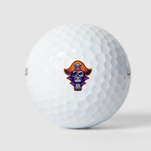 The Skull Pirate With Gold Dental Golf Balls