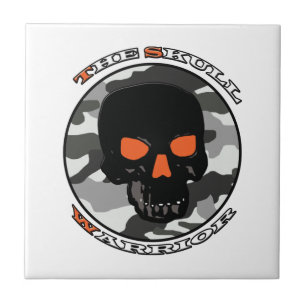 The skull warrior ceramic tile