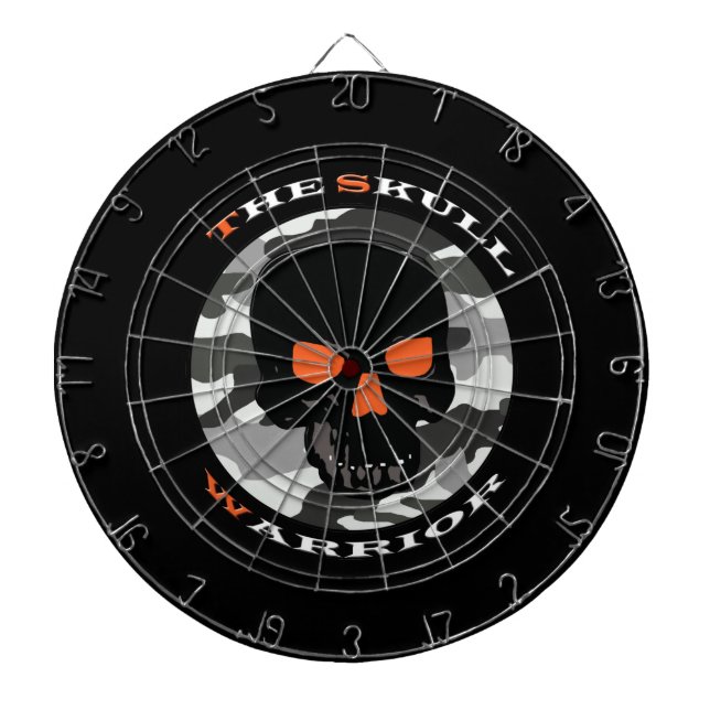 The skull warrior     dart board (Front)