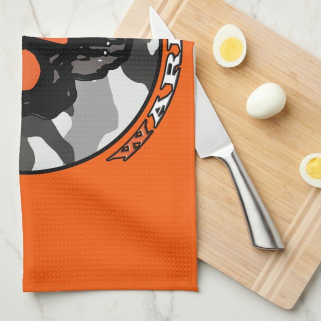 The skull warrior   kitchen towel (Quarter Fold)
