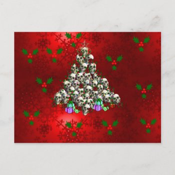 The Skulls Of Christmas Holiday Postcard by Crazy_Card_Lady at Zazzle
