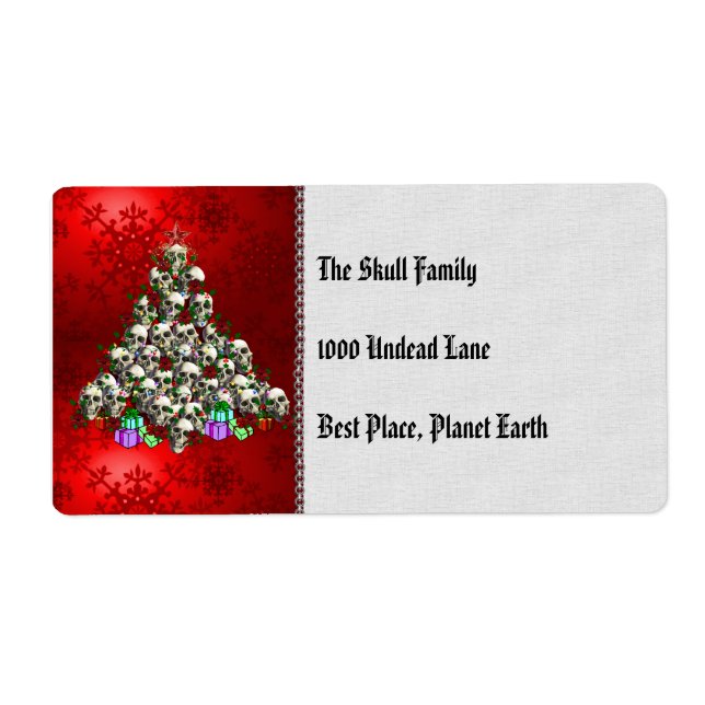 The Skulls of Christmas Label (Front)