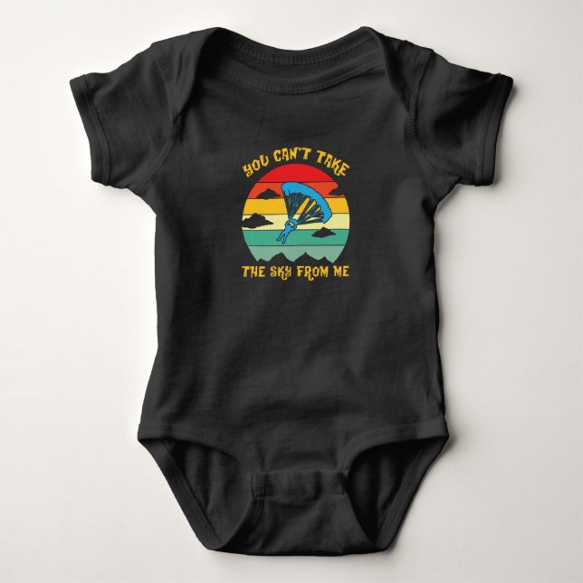 The Sky From Me Skydiver Skydiving Baby Bodysuit (Front)