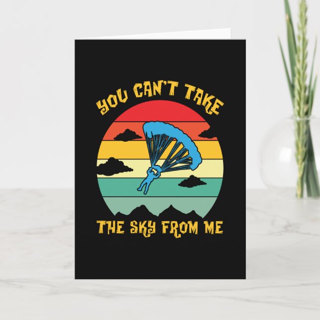 The Sky From Me Skydiver Skydiving Card (Front)