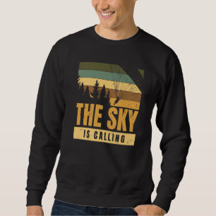 The Sky Is Calling Vintage Skydiving Retro Skydive Sweatshirt
