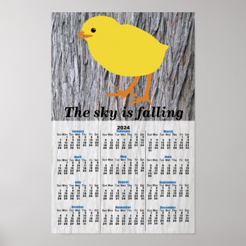 The Sky is Falling 2024 Calendar Poster