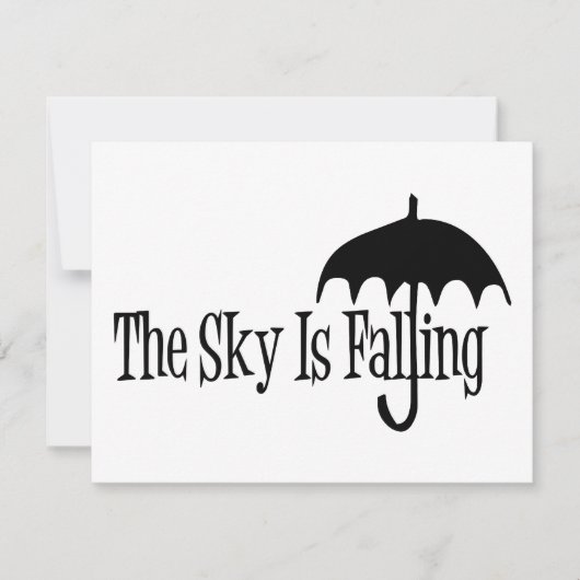 The Sky Is Falling Umbrella Black & White (Front)
