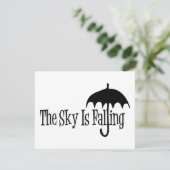 The Sky Is Falling Umbrella Black & White (Standing Front)